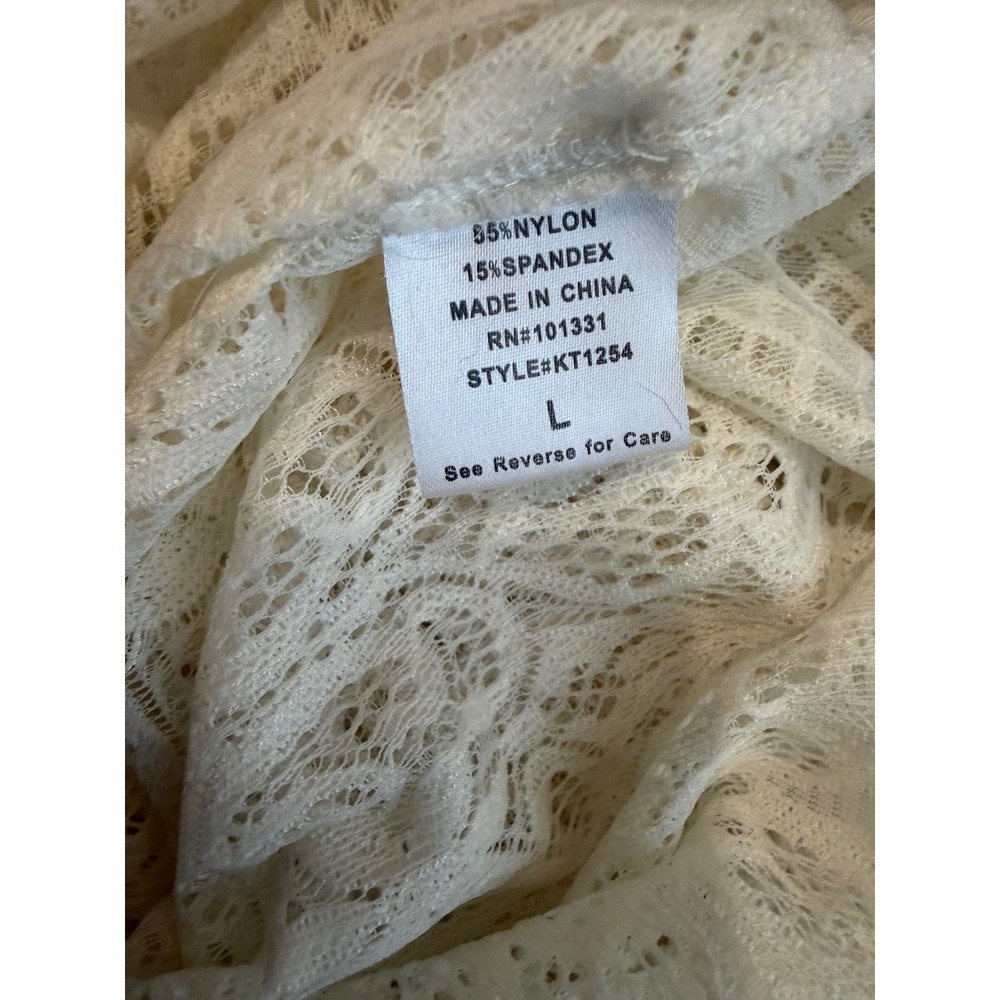 Charlotte Russe Womens Top Large Boho  Fairy Cottagecore Festival Indie Lace - Picture 8 of 9